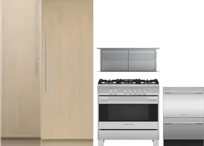 5 Piece Package Includes Refrigerator, Freezer, Range, Hood And Dishwasher